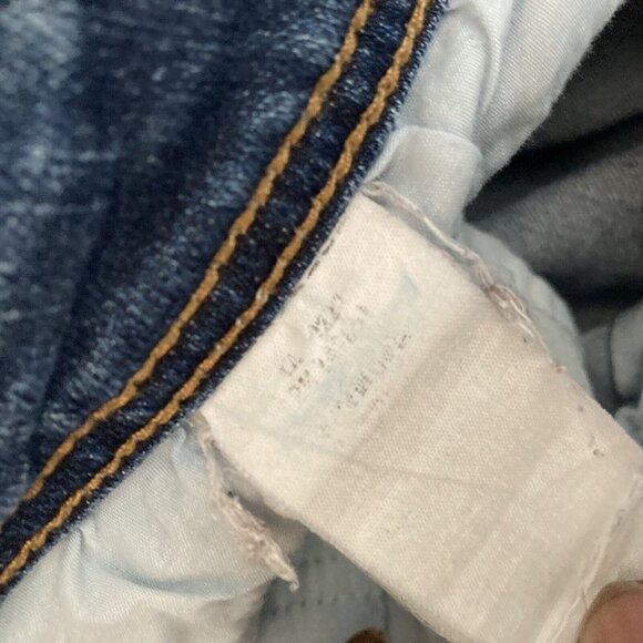 Buffalo Jeans Mens 32x31 David Bitton Driven X Destroyed Ripped Dark Wash Blue - Picture 7 of 9
